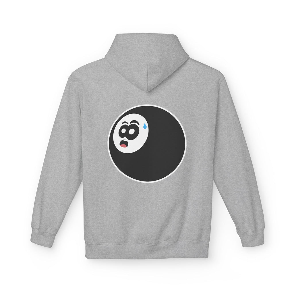 8 Ball Panic Hoodie — Retro Billiards Graphic Pullover