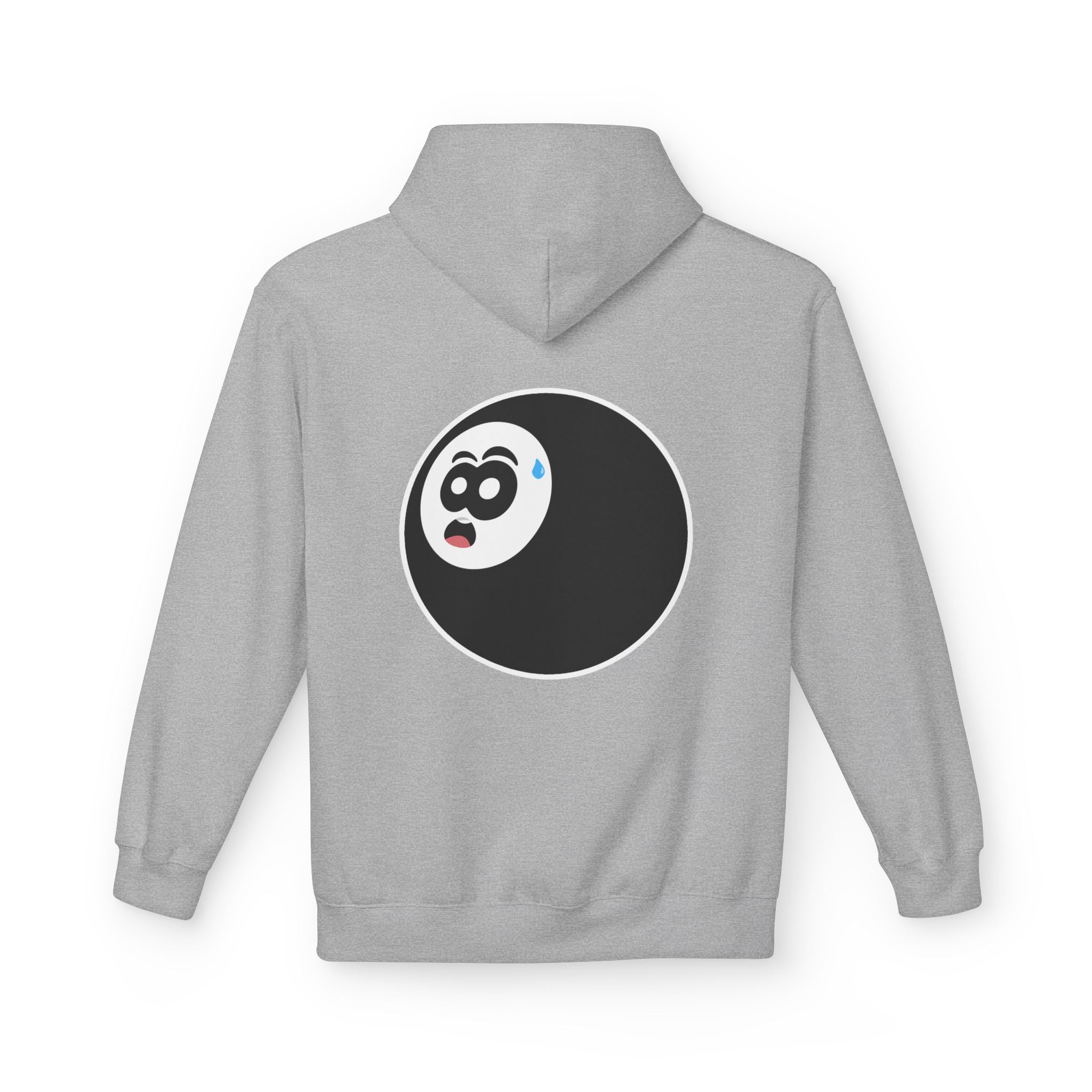 8 Ball Panic Hoodie — Retro Billiards Graphic Pullover