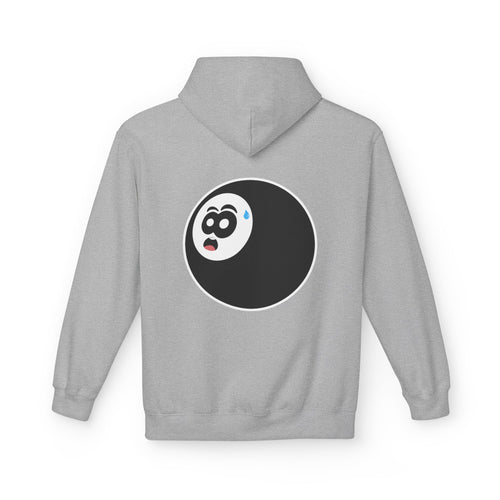 8 Ball Panic Hoodie — Retro Billiards Graphic Pullover