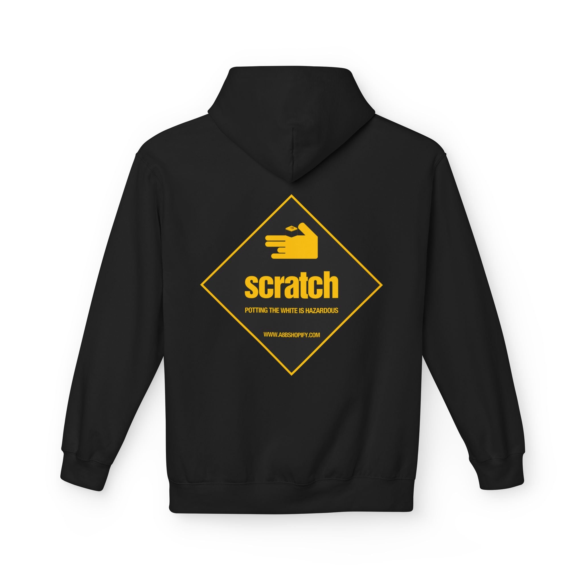 Snatch Themed Hoodie — Yellow Logo Graphic Hooded Sweatshirt