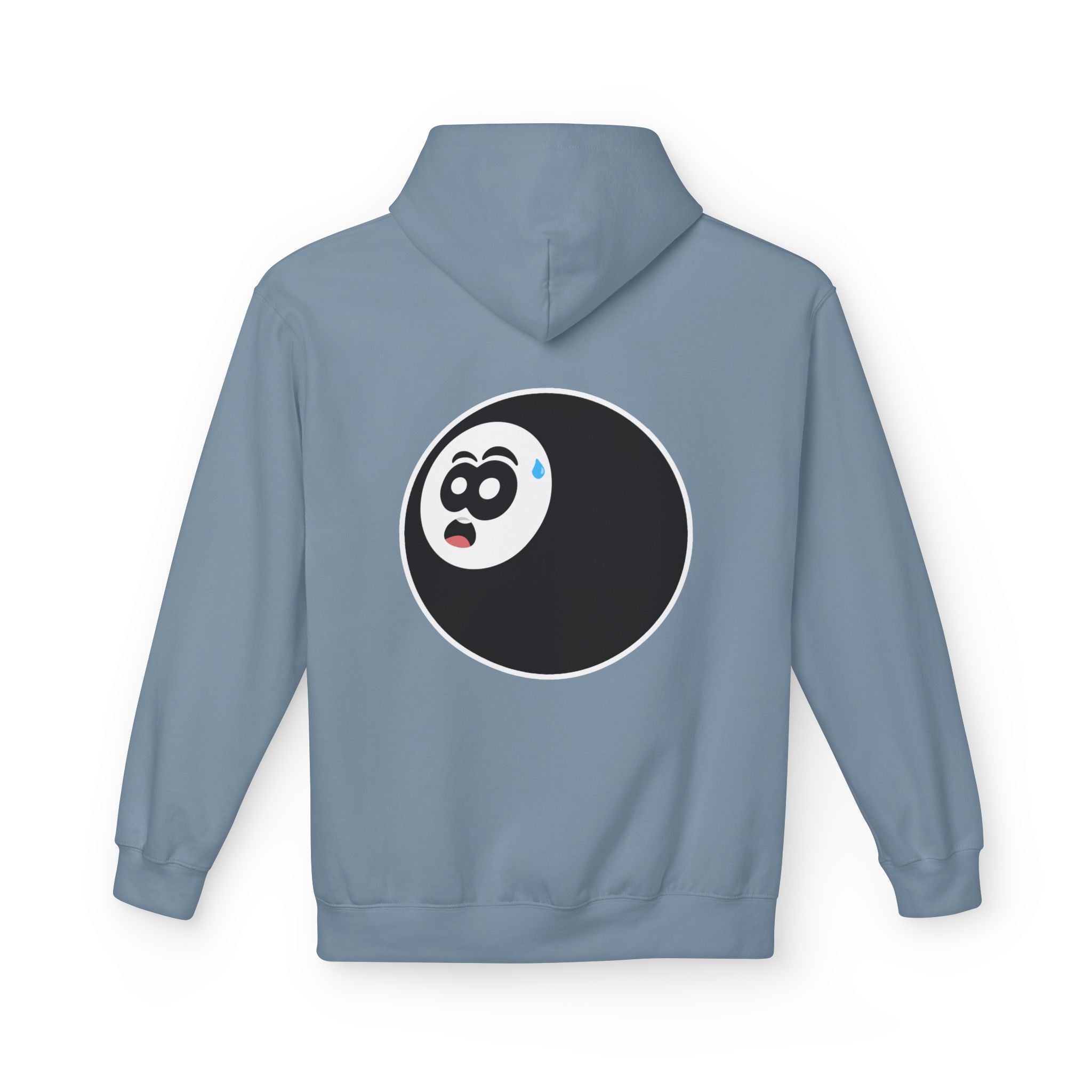 8 Ball Panic Hoodie — Retro Billiards Graphic Pullover