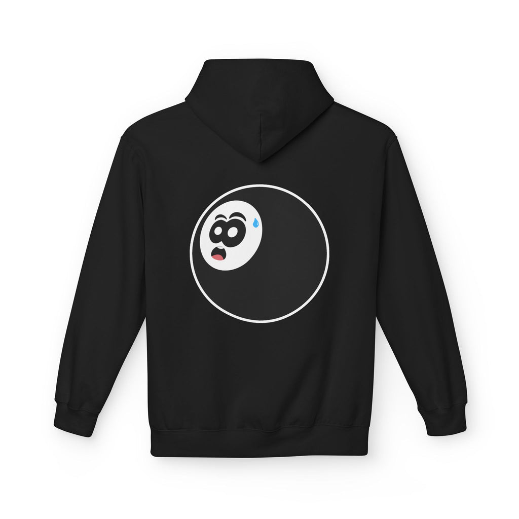 8 Ball Panic Hoodie — Retro Billiards Graphic Pullover
