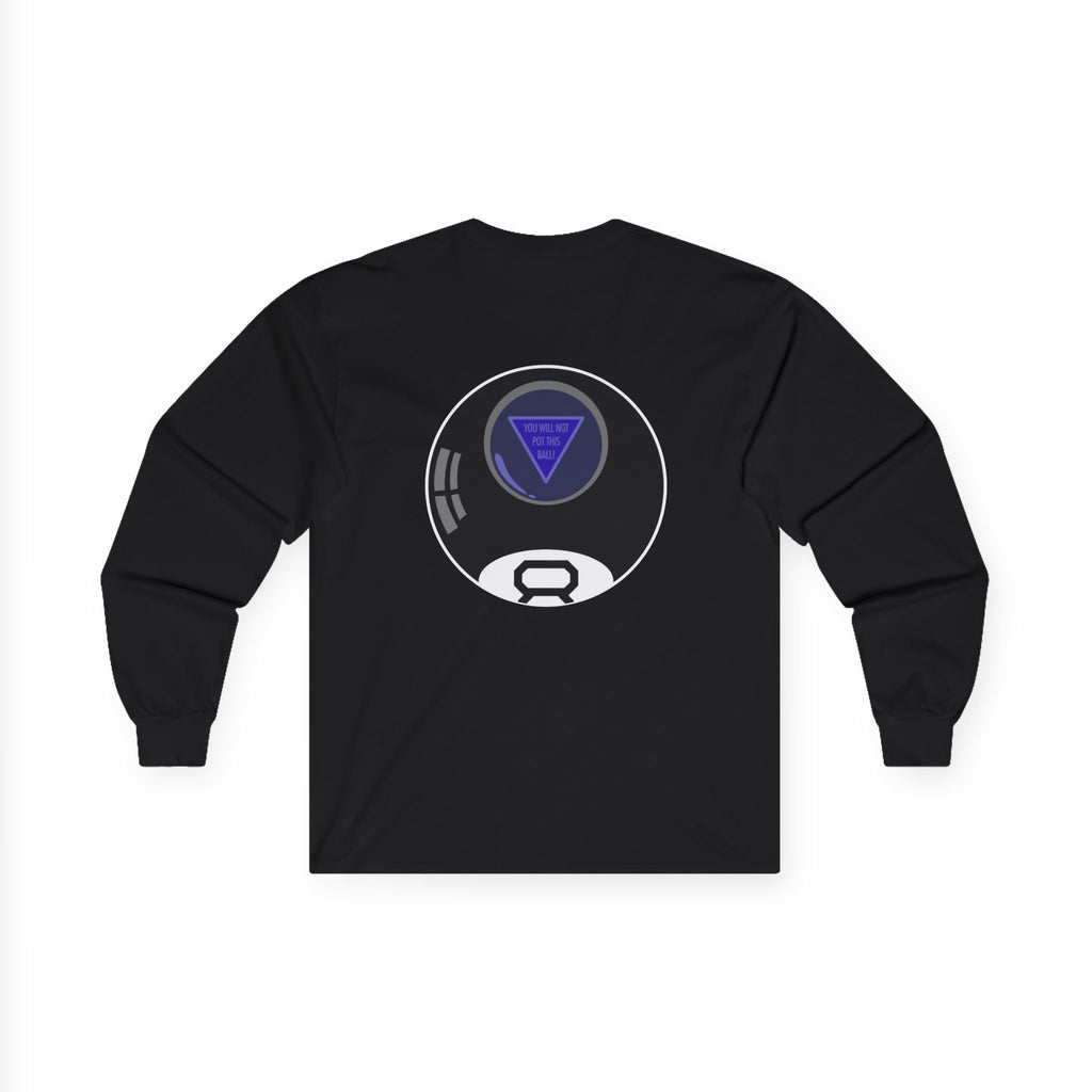 Magic 8-Ball Long Sleeve Tee — Minimalist 8-Ball Graphic