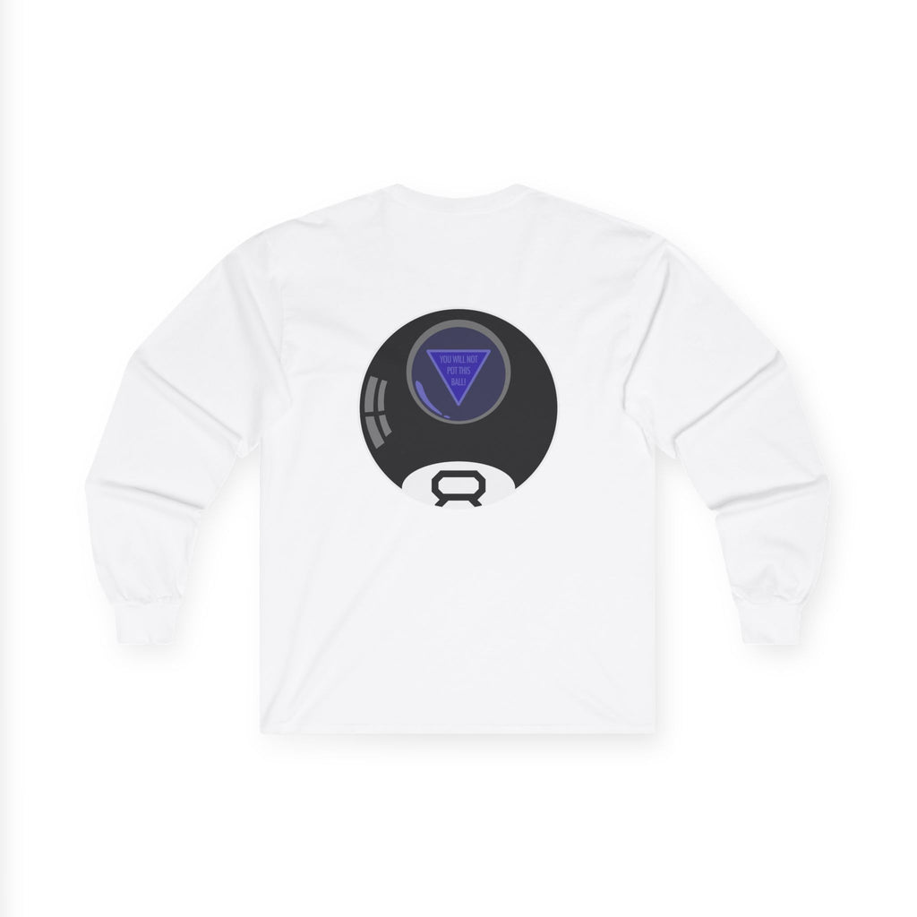 Magic 8-Ball Long Sleeve Tee — Minimalist 8-Ball Graphic